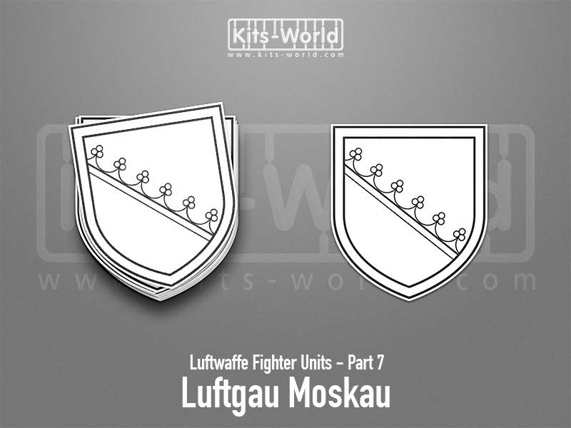 Kitsworld SAV Sticker - Luftwaffe Fighter Units - Luftgau Moskau W:88mm x H:100mm 